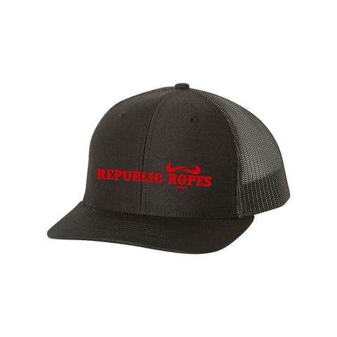 Snapback Trucker / All Black Cap / Landscaped Logo