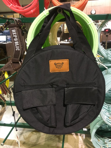 Rope Bag with Leather Logo